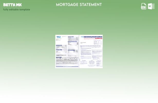 модерен стил САД Изводот за хипотека на банката American Express во Word и PDF ф